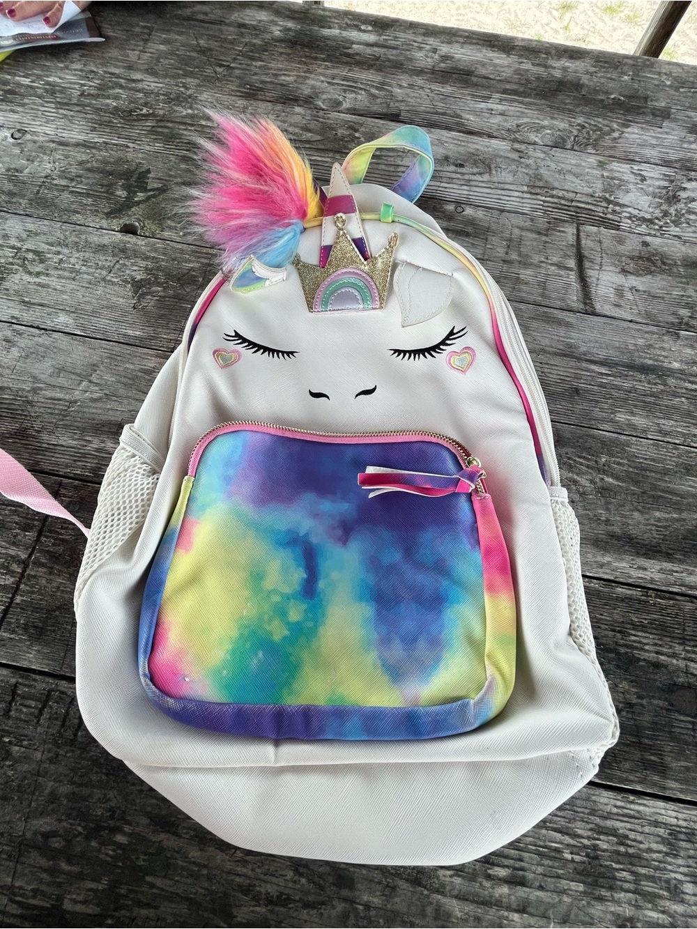 UNDER ONE SKY Kids Unicorn Backpack in Rainbow Pink Accents